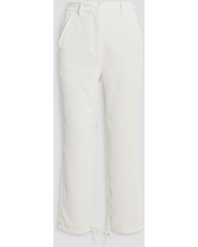 The Range Hose mit geradem bein aus cord - Weiß