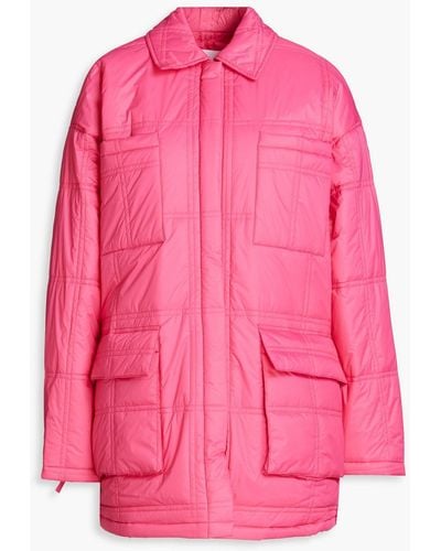 REMAIN Birger Christensen Anine Quilted Shell Jacket - Pink