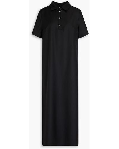 Loulou Studio Bira Wool-twill Midi Shirt Dress - Black