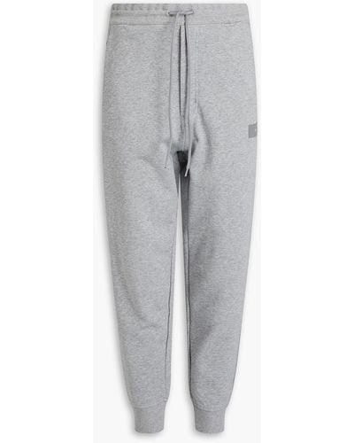 Y-3 Printed French Cotton-terry Sweatpants - Grey