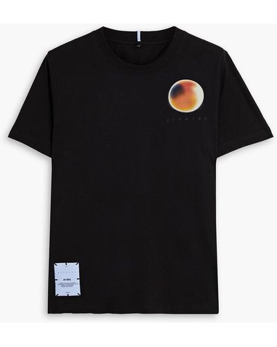 McQ T-shirt aus baumwoll-jersey mit print und applikationen - Schwarz