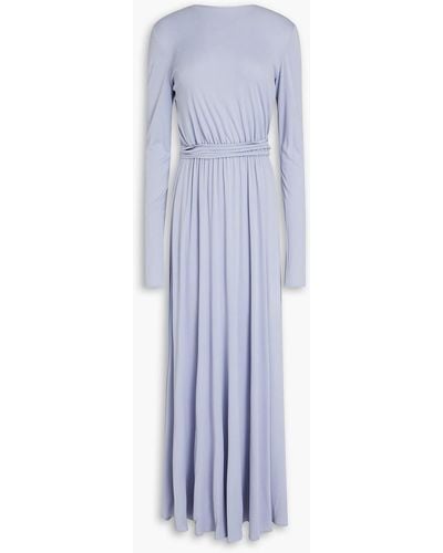 Emilio Pucci Cutout Jersey Maxi Dress - Blue