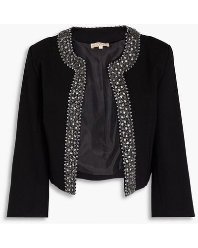 byTiMo Embellished Jersey Jacket - Black