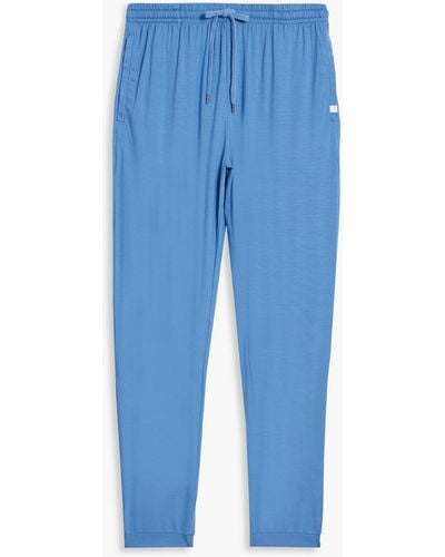 Derek Rose Basel Stretch-modal Jersey Sweatpants - Blue