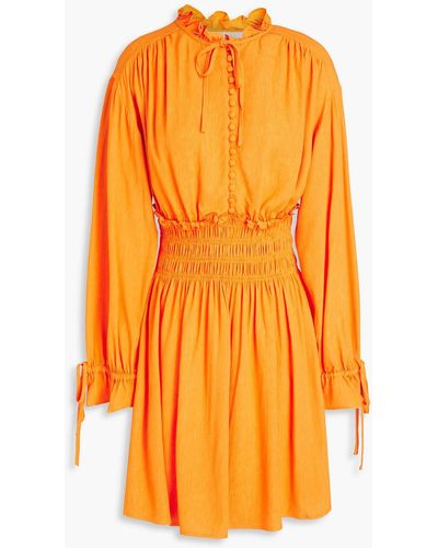 Claudie Pierlot Roussa minikleid aus crêpe mit raffung - Orange
