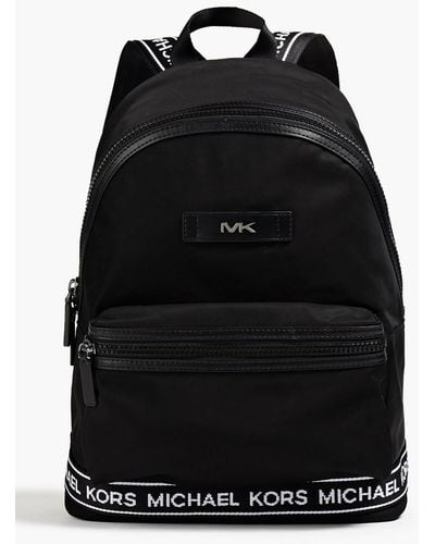 Michael Kors Kent Leather-trimmed Shell Backpack - Black