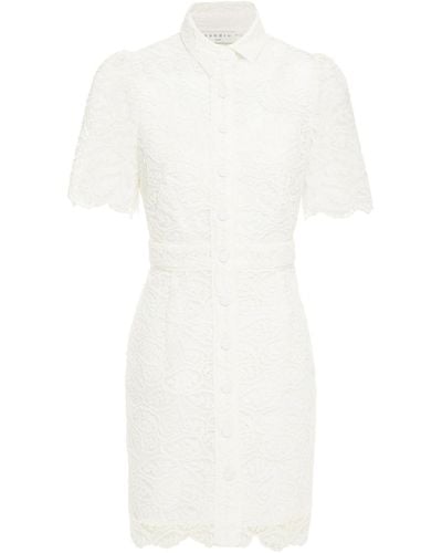 Sandro Hemdkleid in minilänge aus schnurgebundener spitze - Weiß