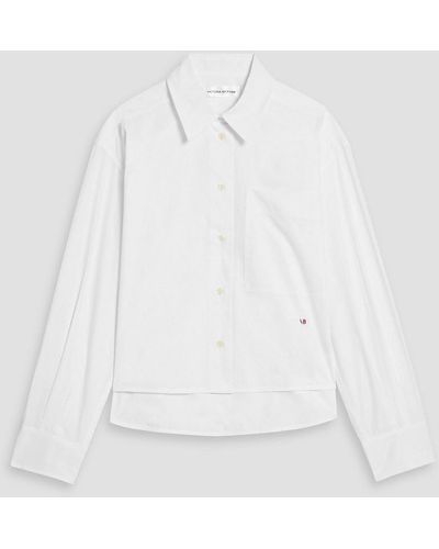 Victoria Beckham Cotton-poplin Shirt - White