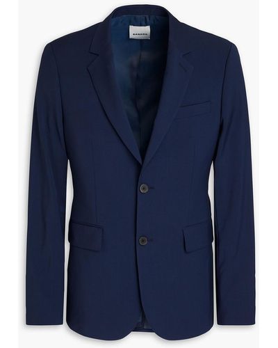 Sandro Slim-fit Wool Blazer - Blue