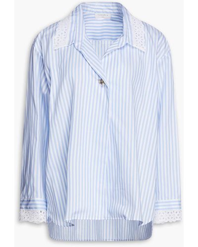 Sandro Striped Cotton Shirt - Blue