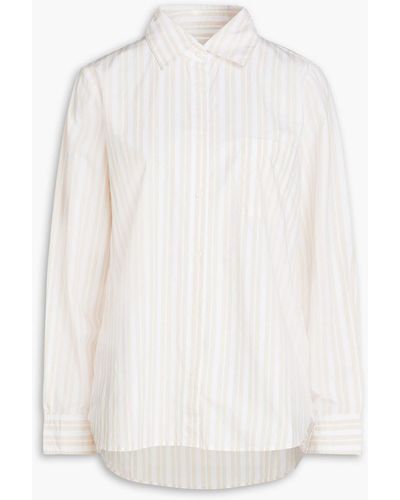 Onia Striped Cotton-poplin Shirt - White