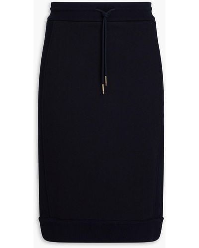 Thom Browne Ribbed French Cotton-terry Skirt - Blue