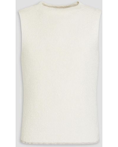 Jacquemus Marcel Slim-fit Ribbed Linen-blend Vest - White