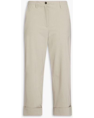 American Vintage Kabird Woven Straight-leg Trousers - White