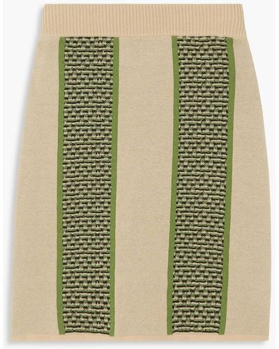 Ahluwalia Jacquard-knit Merino Wool Mini Skirt - Green