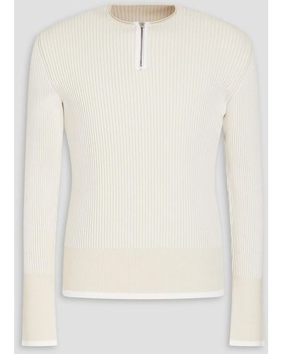 Jacquemus Ribbed-knit Sweater - White