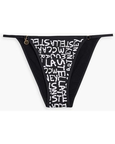 Stella McCartney Logo-print Low-rise Bikini Briefs - Black