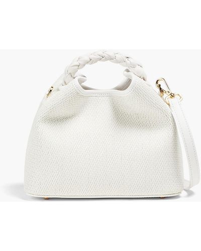 Elleme Leather And Raffia Bucket Bag - White
