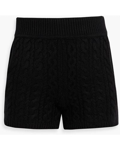 Rag & Bone Pierce shorts aus kaschmir mit zopfstrickmuster - Schwarz