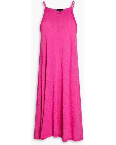 ATM Slub Cotton-jersey Mini Dress - Pink