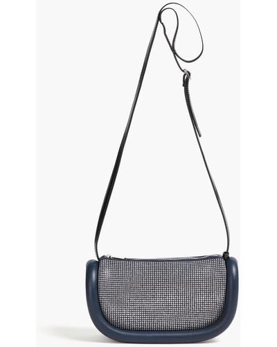 JW Anderson Bumper 12 schultertasche aus leder und denim - Schwarz