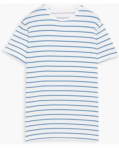 Derek Rose Basel Striped Stretch-modal Jersey T-shirt - Blue