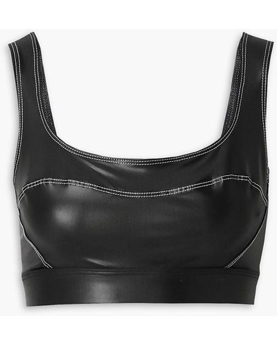 Heroine Sport Allure Coated Stretch Sports Bra - Black