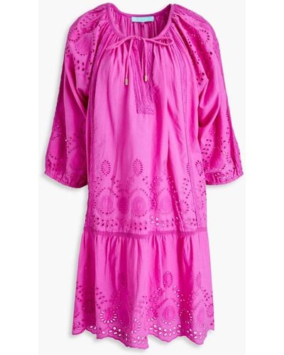 Melissa Odabash Ashley Broderie Anglaise Cotton Coverup - Pink