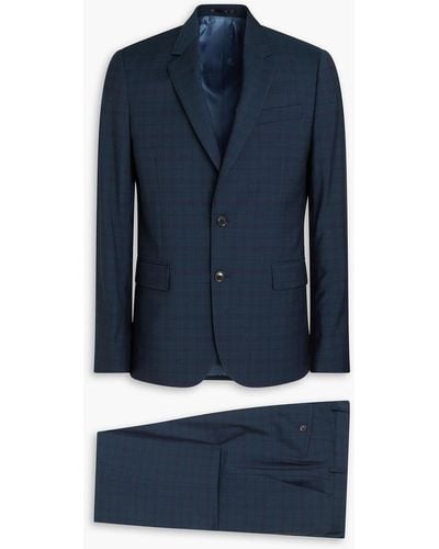 Paul Smith Karierter anzug mit schmaler passform aus wolle - Blau