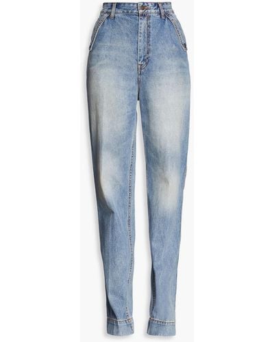 Zimmermann Faded High-rise Flared Jeans - Blue