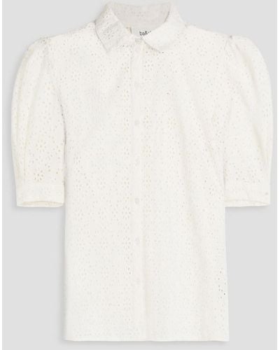 Ba&sh Sparro Broderie Anglaise Cotton Shirt - White