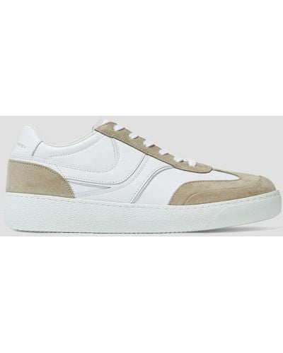 Dries Van Noten Leather And Suede Sneakers - White