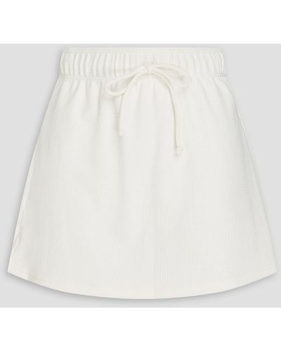 Onia Waffle-knit Mini Skirt - White