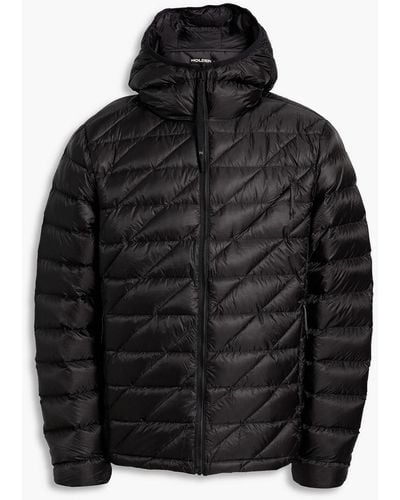 Holden Quilted Shell Hooded Down Jacket - Black