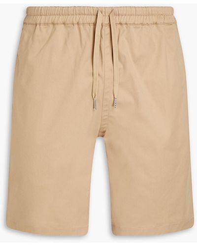 Sandro Stretch-cotton Twill Shorts - Natural