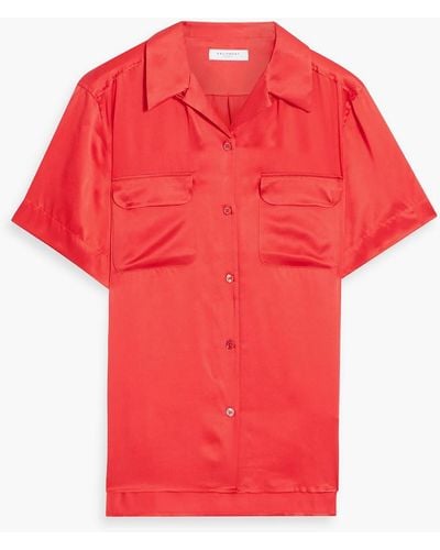 Equipment Amaia Silk-satin Shirt - Red
