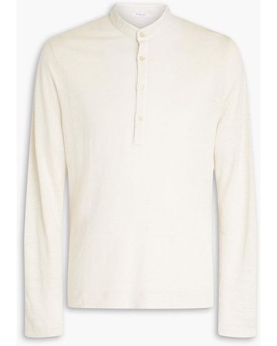 Boglioli Linen Henley T-shirt - White