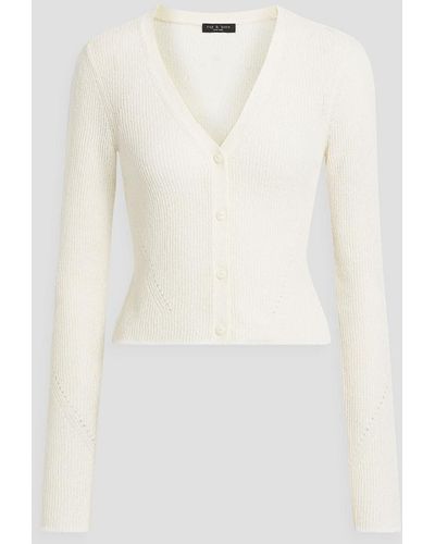 Rag & Bone Soleil Ribbed Cotton-blend Cardigan - White