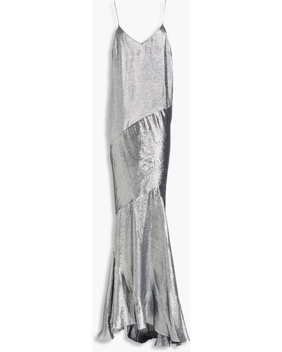 Alexandre Vauthier Silk-blend Lamé Gown - Metallic