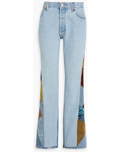 Levi's 70s Patchwork High-rise Bootcut Jeans - Blue
