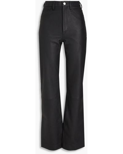 REMAIN Birger Christensen Leather Straight-leg Pants - Black