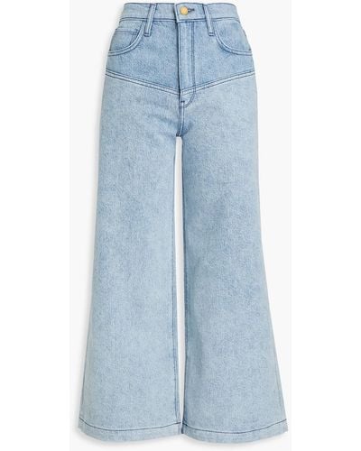 Triarchy Lone Ranger Cropped High-rise Wide-leg Jeans - Blue