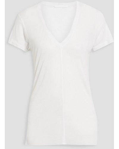 Helmut Lang Modal And Silk-blend Jersey T-shirt - White
