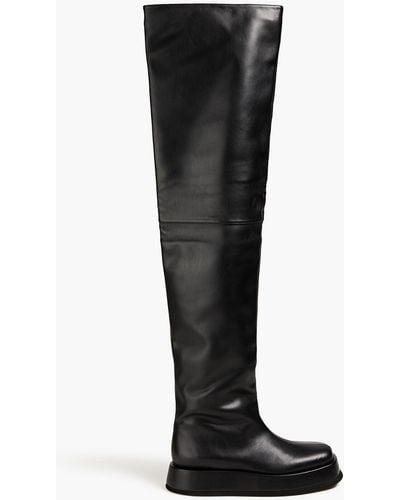 GIA RHW Rosie 10 Faux Leather Over-the-knee Boots - Black
