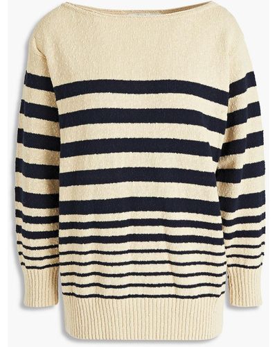 Joie Striped Cotton Sweater - Natural