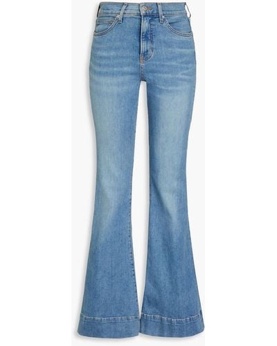 Veronica Beard Sheridan High-rise Flared Jeans - Blue