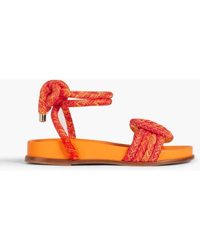 Alexandre Birman V-knot sandalen aus geflochtener kordel - Orange