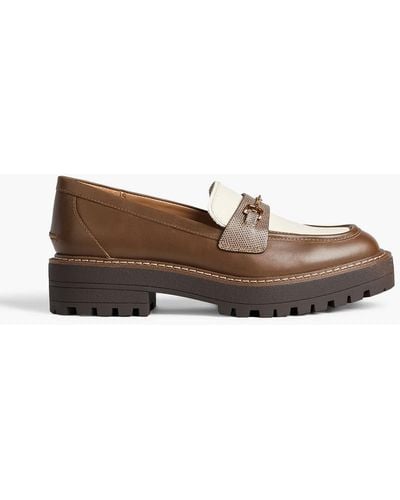 Sam Edelman Laurs Two-tone Leather Loafers - Brown