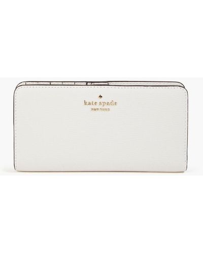 Kate Spade Darcy Pebbled-leather Wallet - Natural