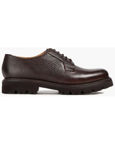 Grenson Melvin Textured-leather Brogues - Brown